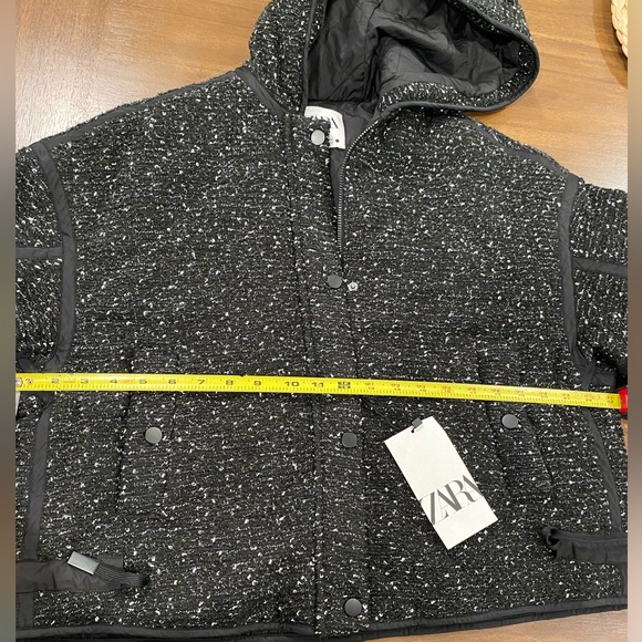 Zara Glitzer Oversized Jacket Black Size XS - Picture 8 of 12